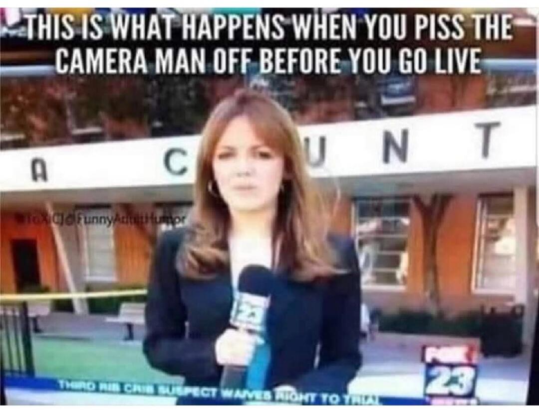 THIS IS WHAT HAPPENS WHEN YOU PISS THE CAMERA MAN OFF BEFORE YOU GO LIVE. A C U N T. THIRD RIB CRIB SUSPECT WAIVES RIGHT TO TRIAL. FOX 23.