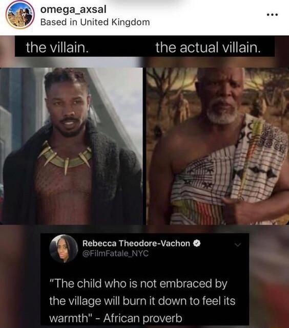 omega_axsal Based in United the villain U 5 i Rebecca Theodore Vachon The child who is not embraced by LQERVIET R RV NI e eI R GR N Y warmth African proverb