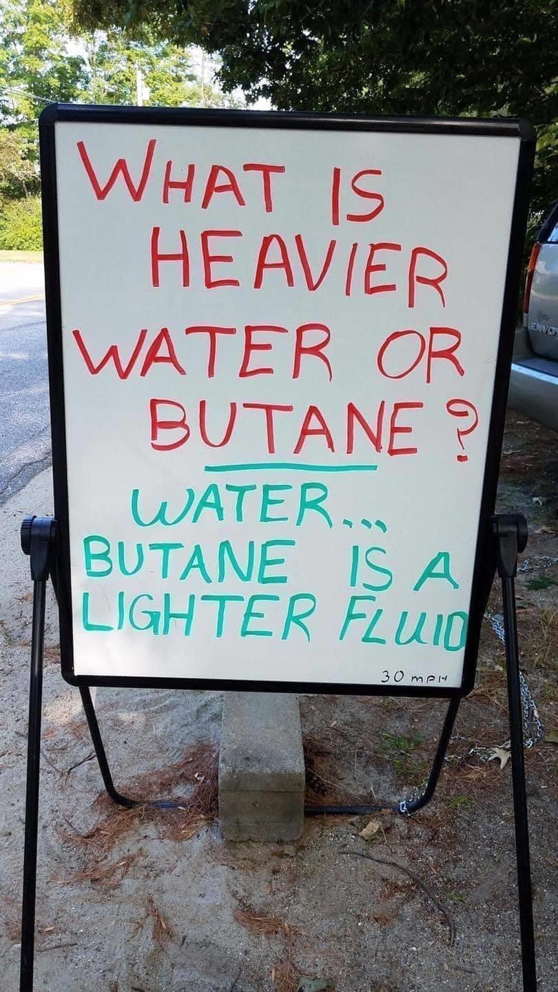 WATER BUTANE IS A LIGHTER Fzug