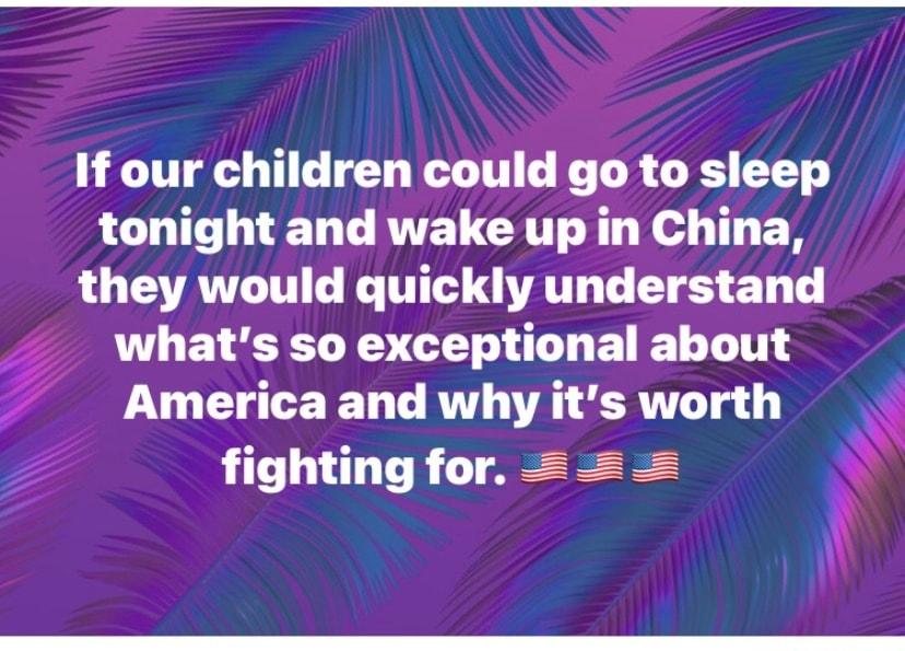 If our children could go to sleep OGN ENTRVELCTT e IR L TATTL T G T TQTATT G TS 10 T whats so exceptional about America and why its worth Q fighting for