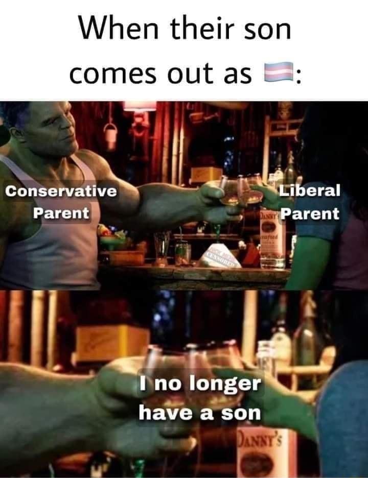 When their son comes out as Conservatlvt bliiseral LETL rarent 4 A s _J Ino longerJ have ason