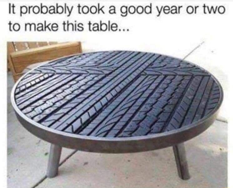 It probably took a good year or two to make this table