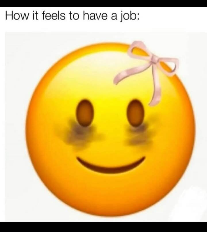 How it feels to have a job: