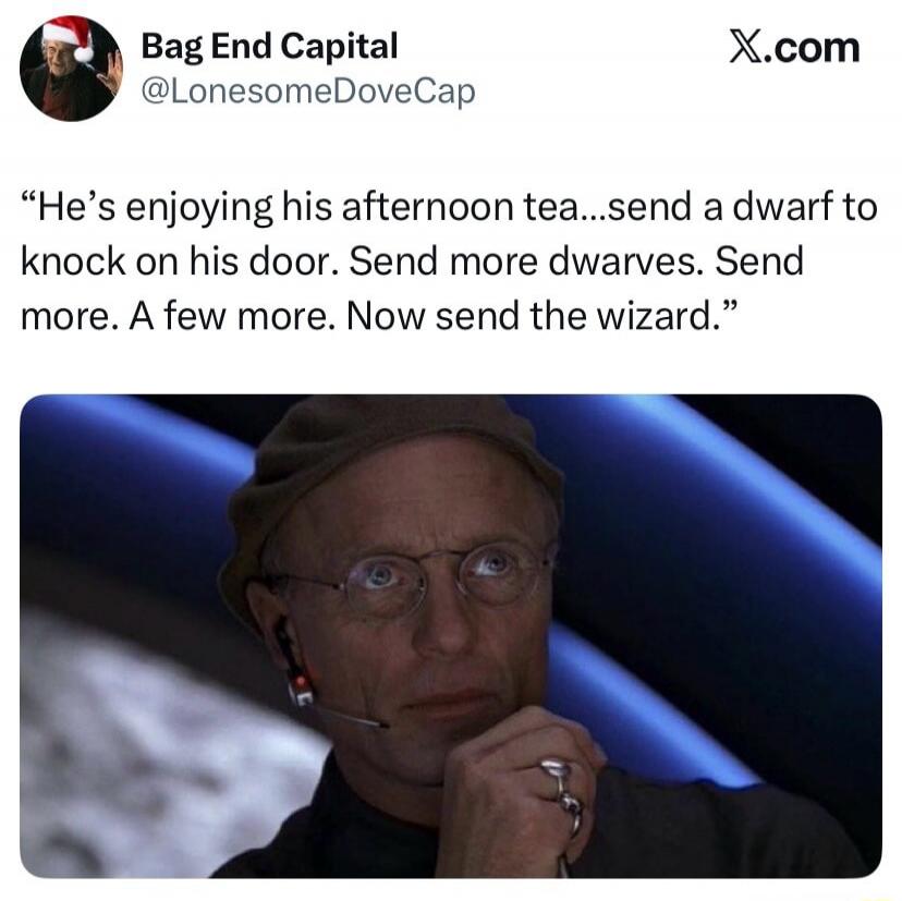 He's enjoying his afternoon tea...send a dwarf to knock on his door. Send more dwarves. Send more. A few more. Now send the wizard.