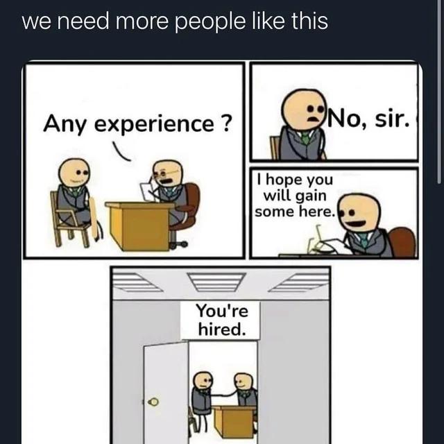 we need more people like this Any experience v Thope you will gain T some here