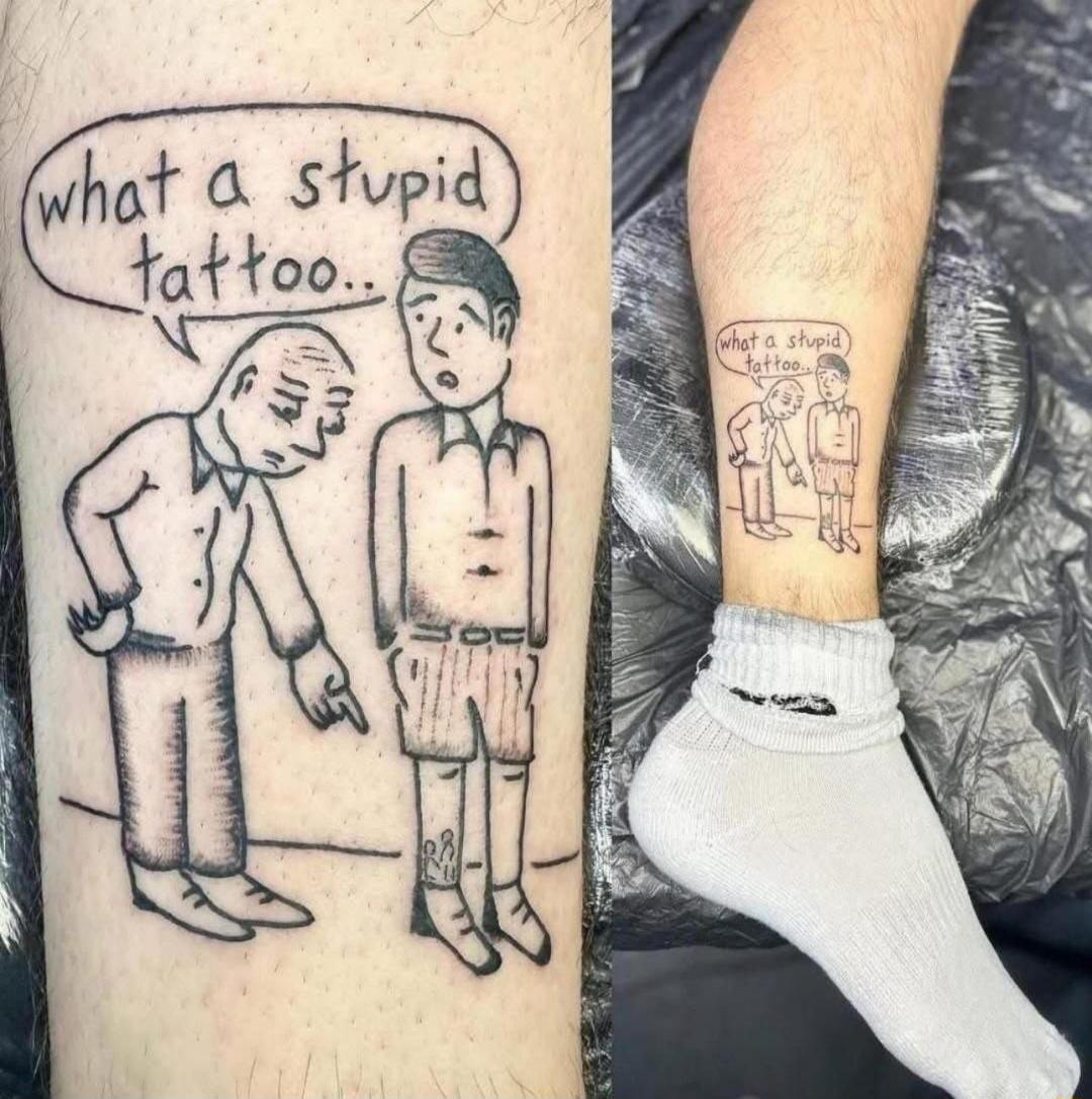 what a stupid tattoo..