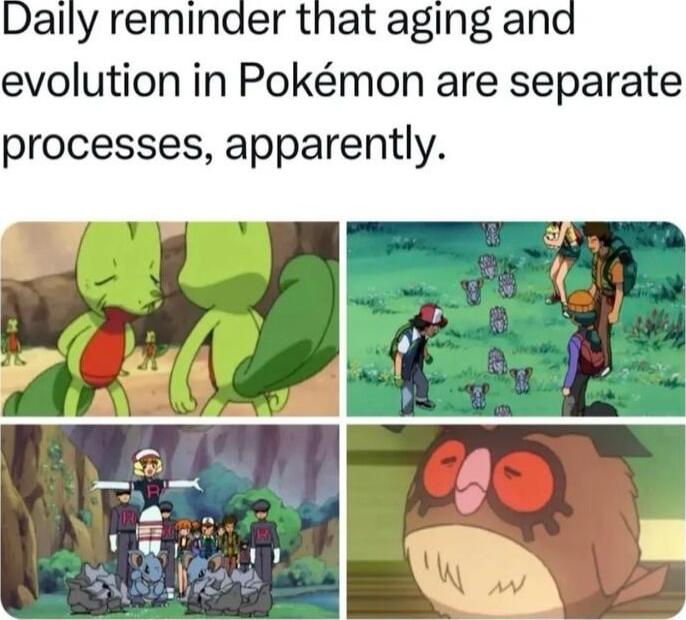 Daily reminder that aging and evolution in Pokmon are separate processes apparently