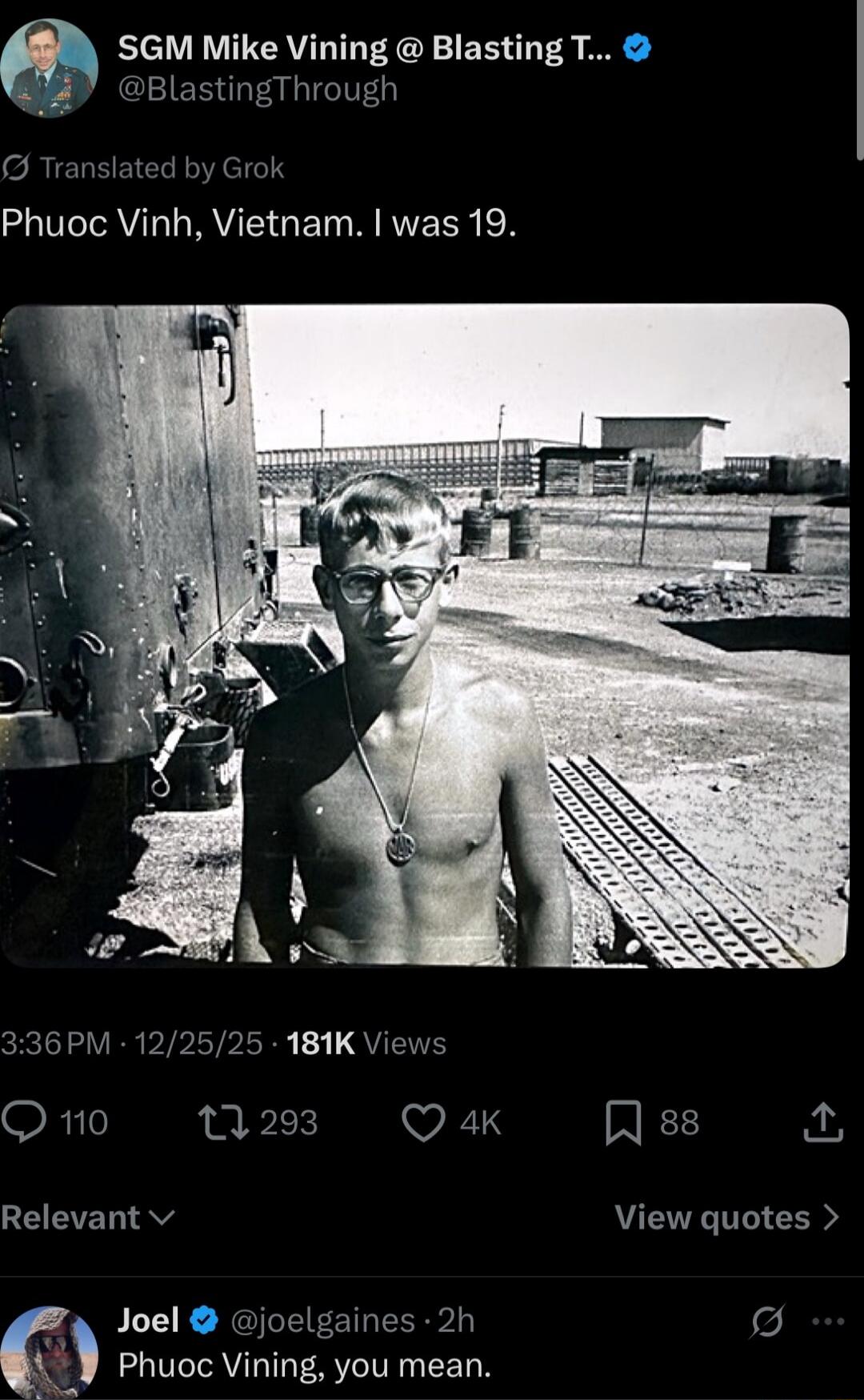 Phuoc Vinh, Vietnam. I was 19.