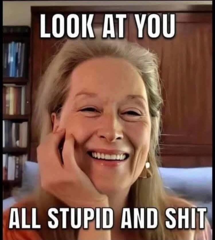 LOOK AT YOU ALL STUPID AND SHIT