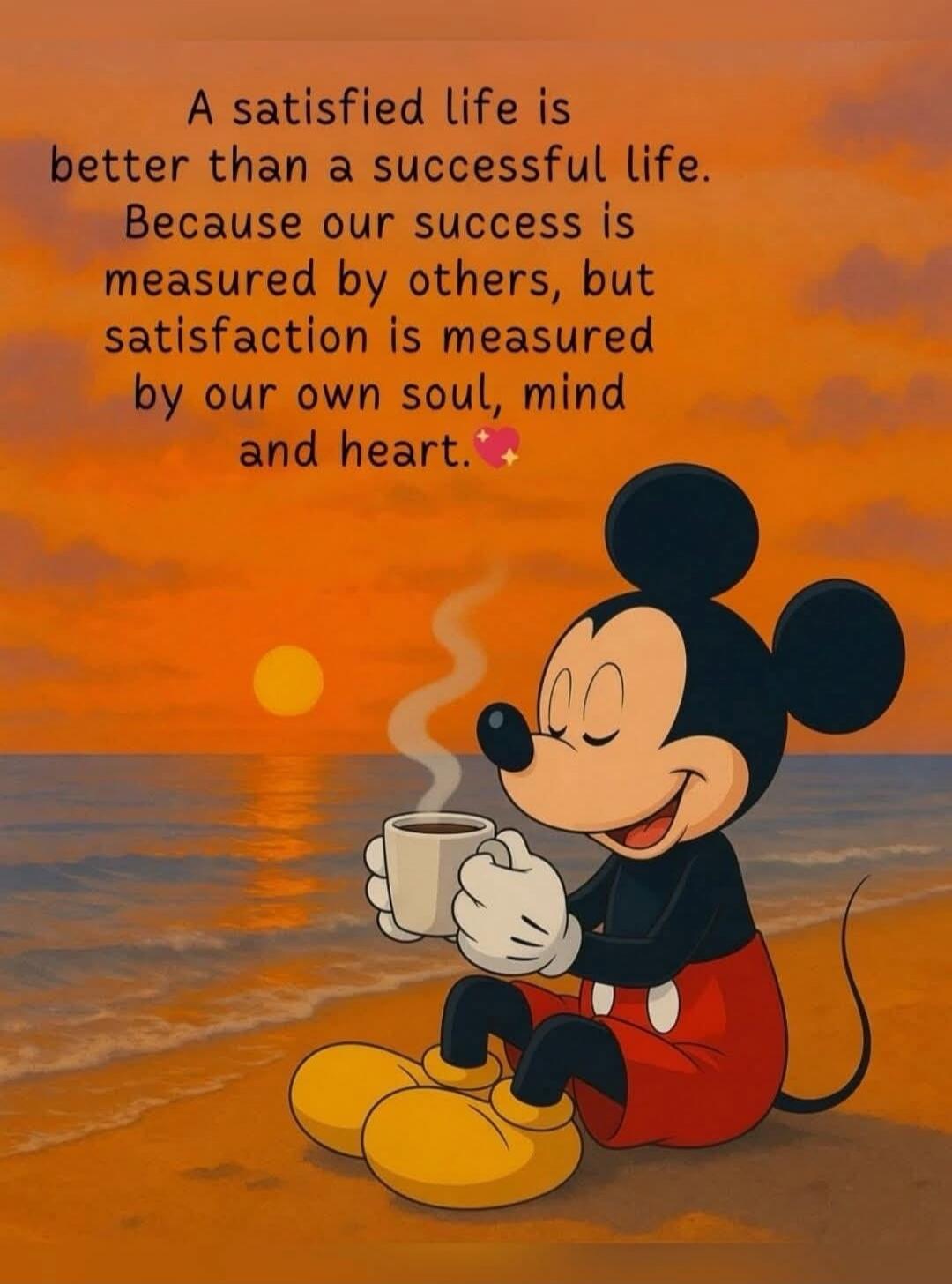 A satisfied life is better than a successful life. Because our success is measured by others, but satisfaction is measured by our own soul, mind and heart.