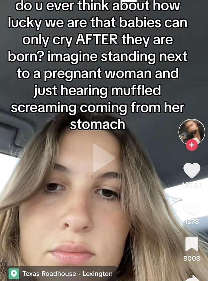 e NV aql1g k1 oTel Ul 0 11 lucky we are that babies can o g VA AVATR VAl I 3 S 4 VA born imagine standing next to a pregnant woman and just hearing muffled SelCE gl Relelpllnle i telpnlalld stomach