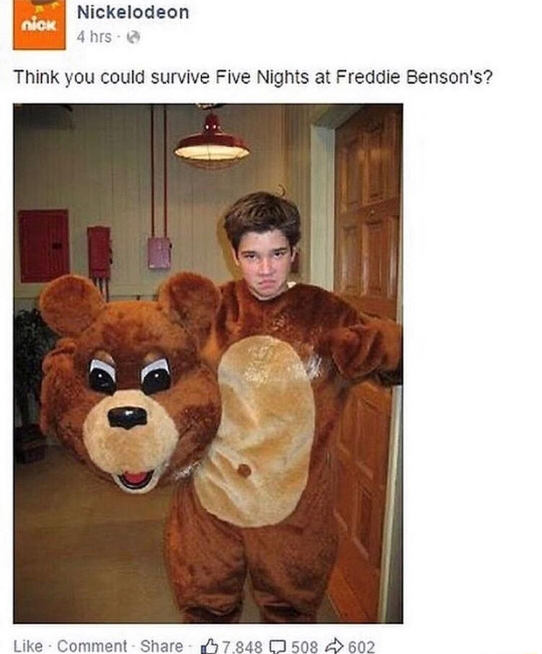 Nickelodeon Think you could survive Five Nights at Freddie Bensons