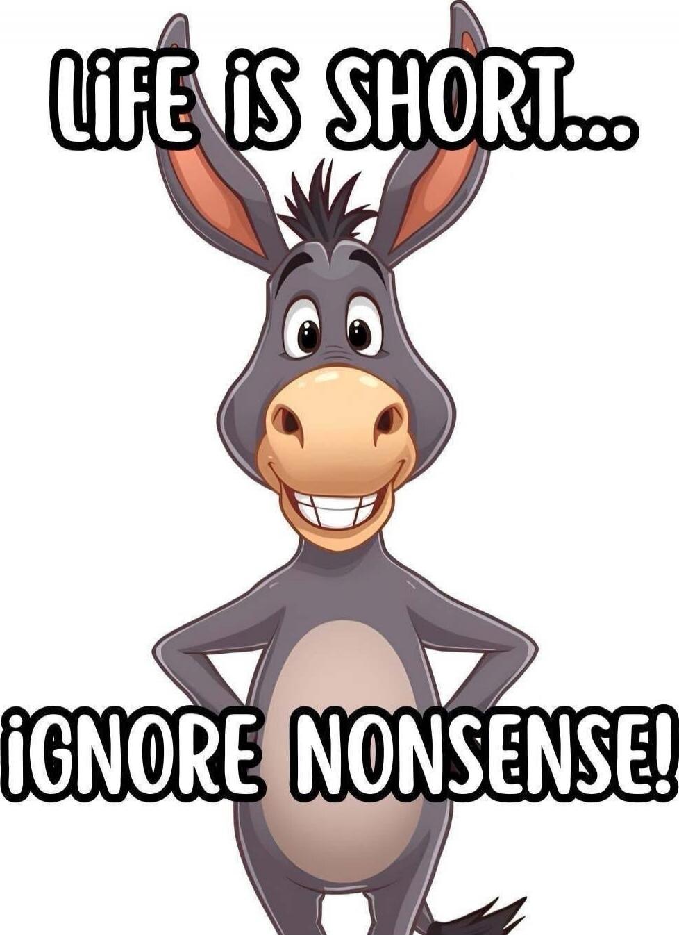 LIFE IS SHORT...\nIGNORE NONSENSE!
