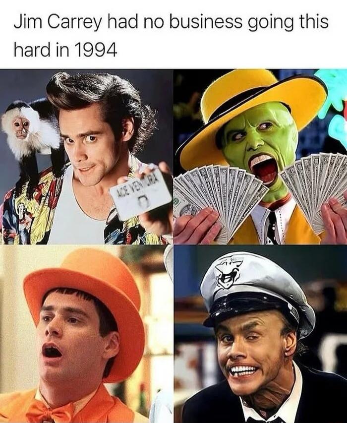Jim Carrey had no business going this hard in 1994