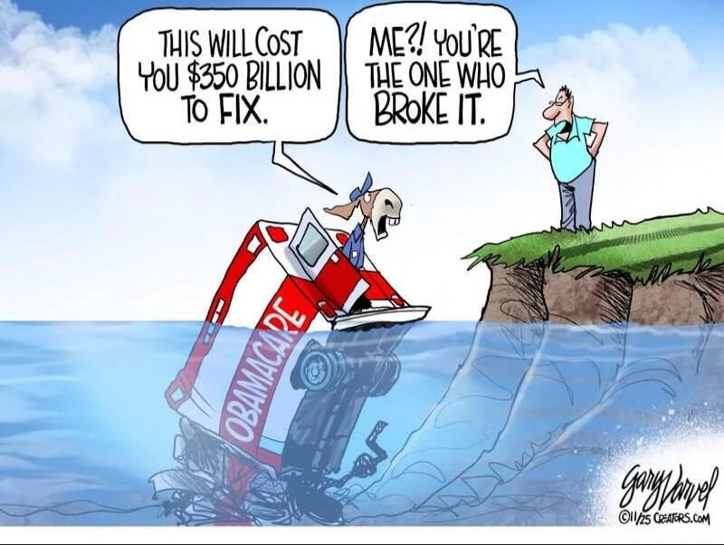 This will cost you $350 billion to fix. Me?! You're the one who broke it.