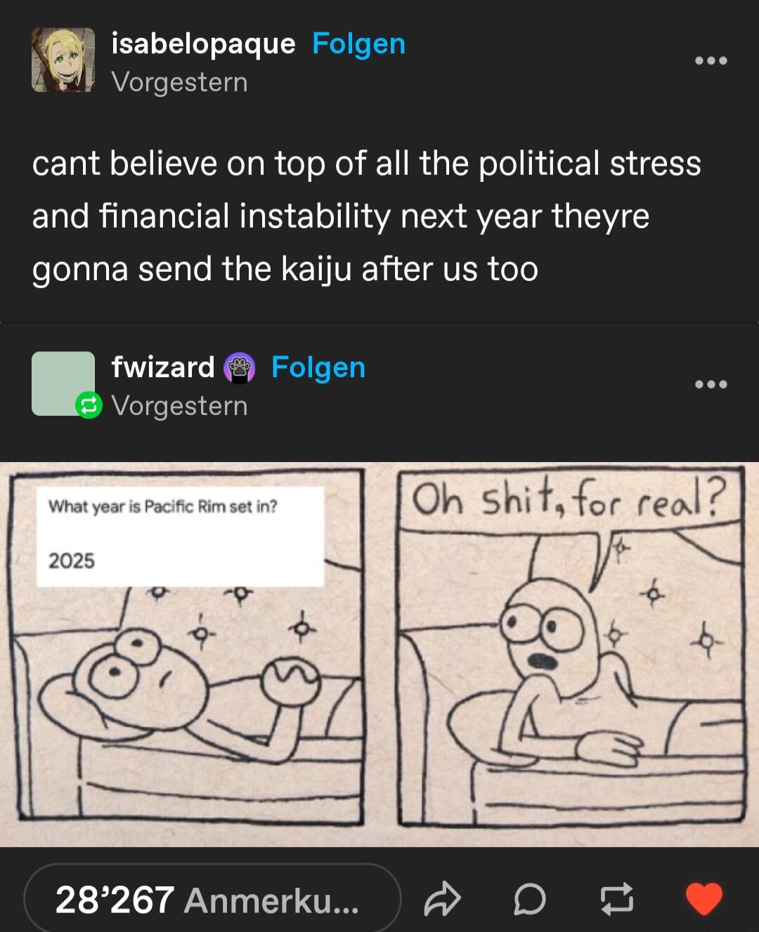 m isabelopaque Folgen Vorgestern cant believe on top of all the political stress and financial instability next year theyre sIRERENGRGEYET VEN S AVER o fwizard Folgen Vorgestern Oh shitfor real 28267 Anmerku 0O O