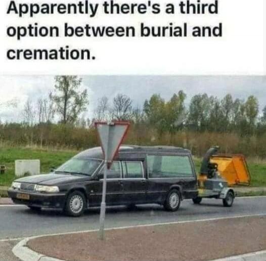 Apparently there's a third option between burial and cremation.