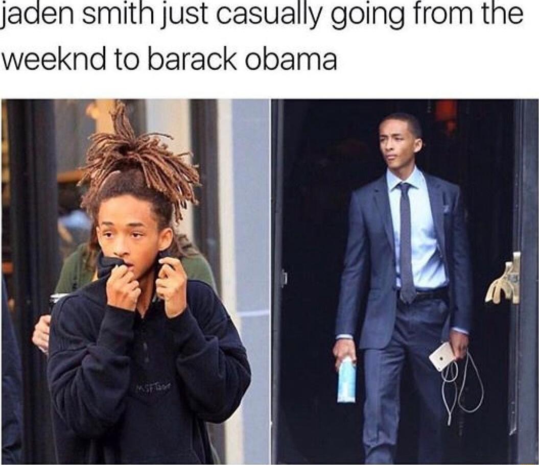 aden smith Just casually going weeknd to barack obama