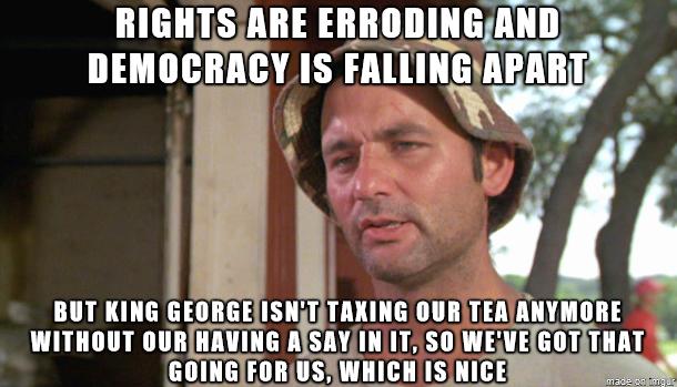 RIGHTSARE ERRODINGAND 3 DEMOCRACY IS Illlllllllillll