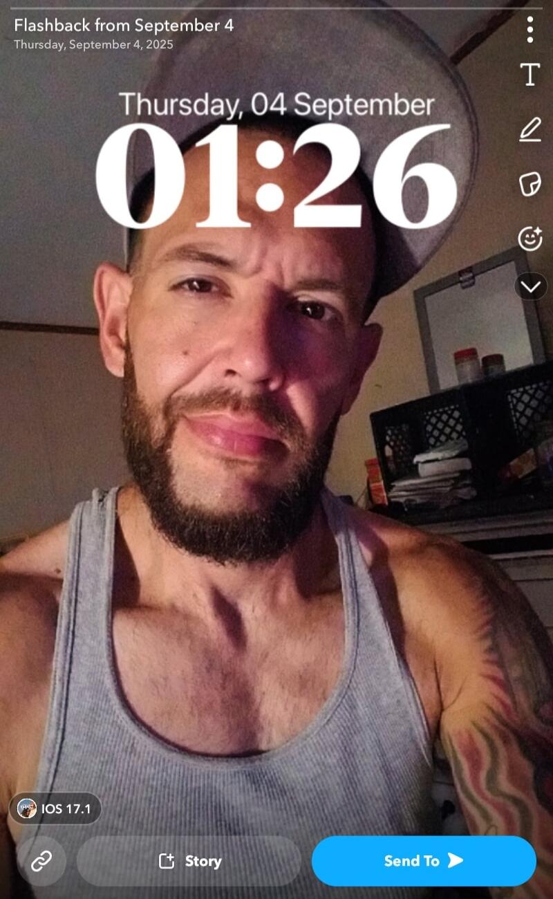 Flashback from September 4. Thursday, September 4, 2025. 01:26. iOS 17.1.