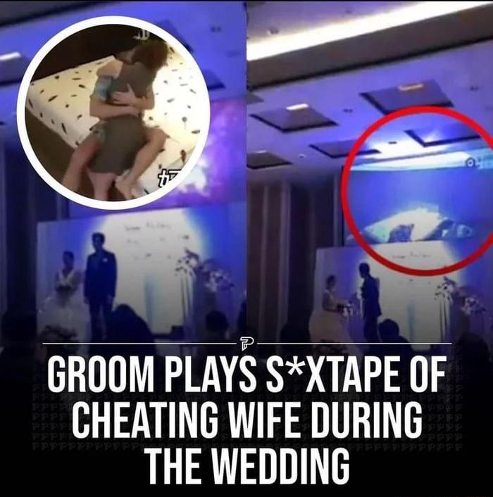 GROOM PLAYS SXTAPE OF CHEATING WIFE DURING THE WEDDING