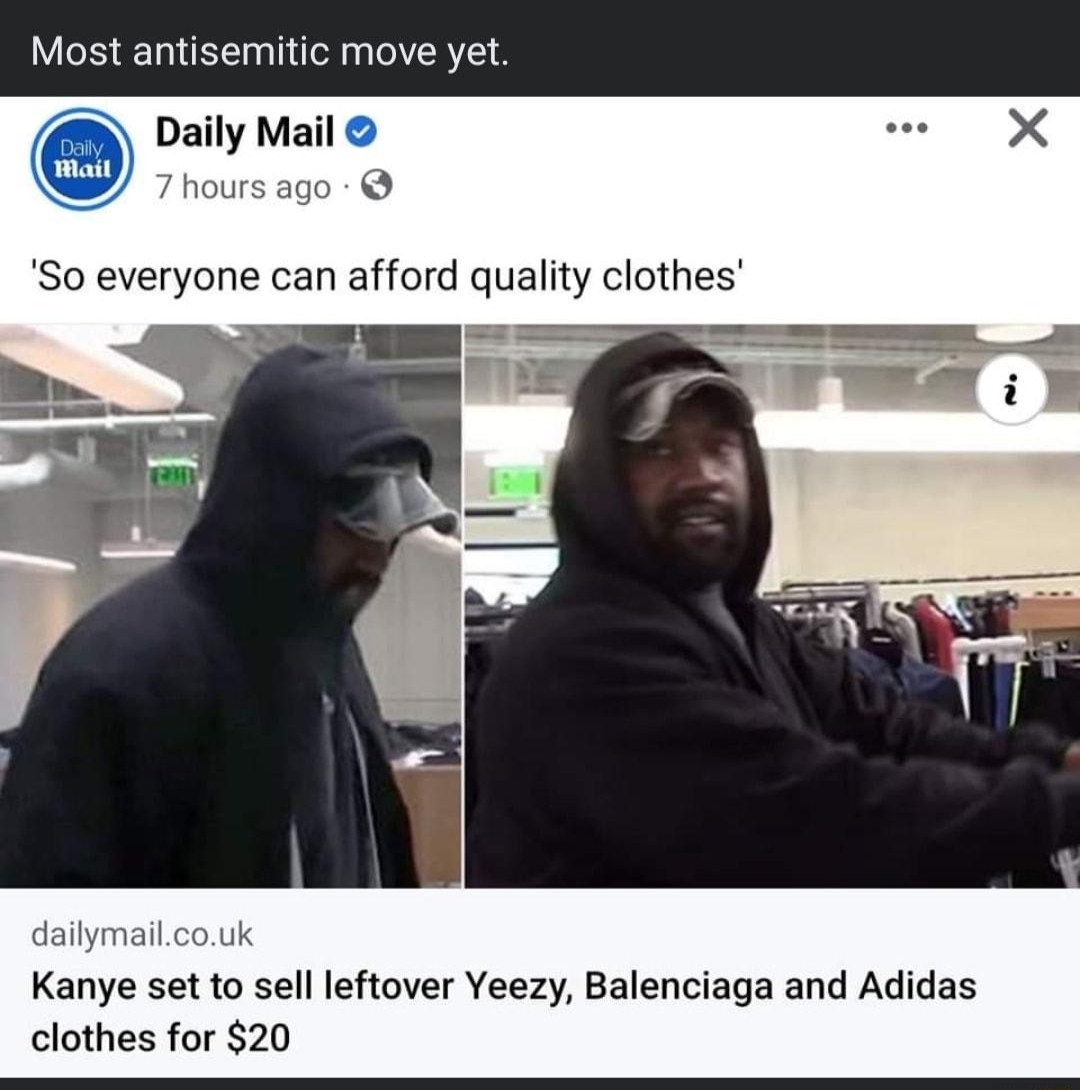 5 Licensed Memes A Midsummer X Nights Meme 7 Most antisemitic move yet Daily Mail 7 hours ago So everyone can afford quality clothes slymailcouk Kanye set to sell leftover Yeezy Balenciaga and Adidas clothes for 20