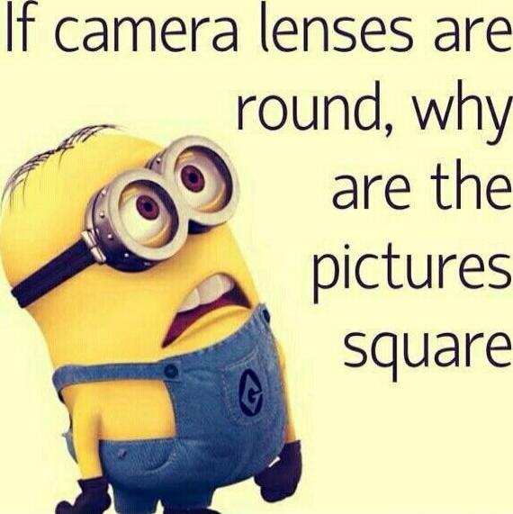 If camera lenses are round, why are the pictures square
