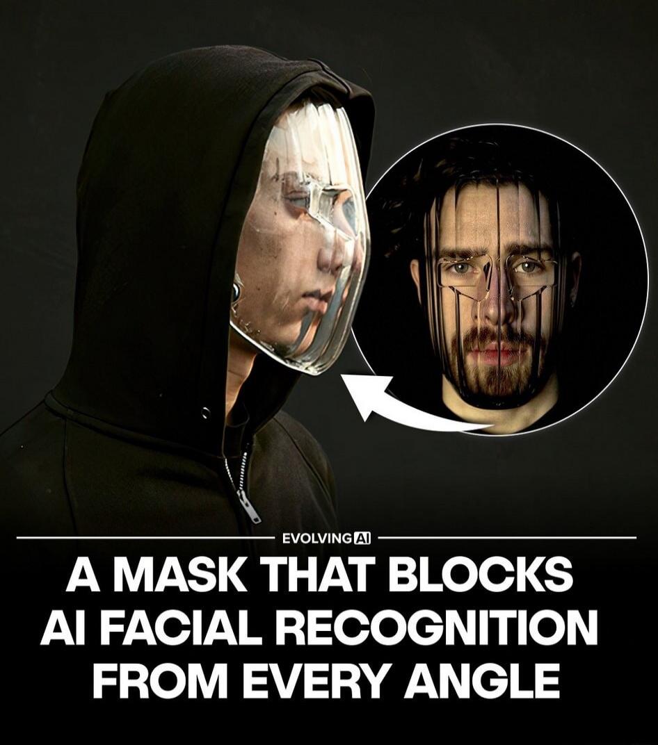 A MASK THAT BLOCKS AI FACIAL RECOGNITION FROM EVERY ANGLE