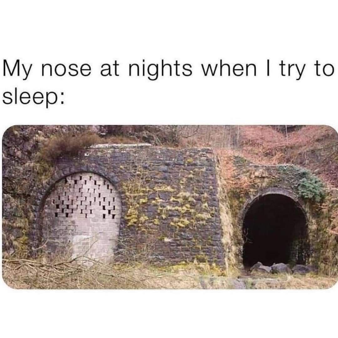 My nose at nights when try to sleep