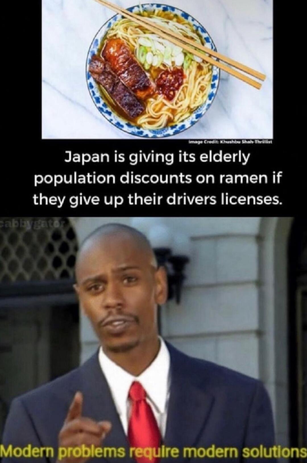 Japan is giving its elderly population discounts on ramen if R VR TIVERVTOR A TSI e T T T W