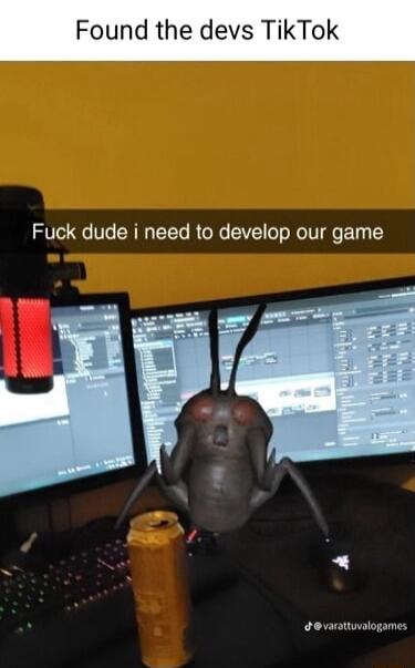 Found the devs TikTok Fuck dude i need to develop our game b devantilogames