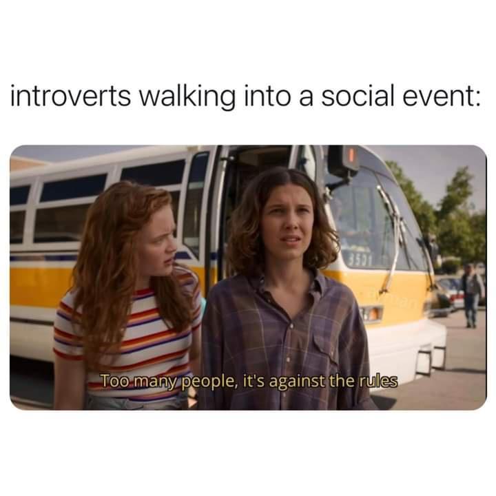 introverts walking into a social event
