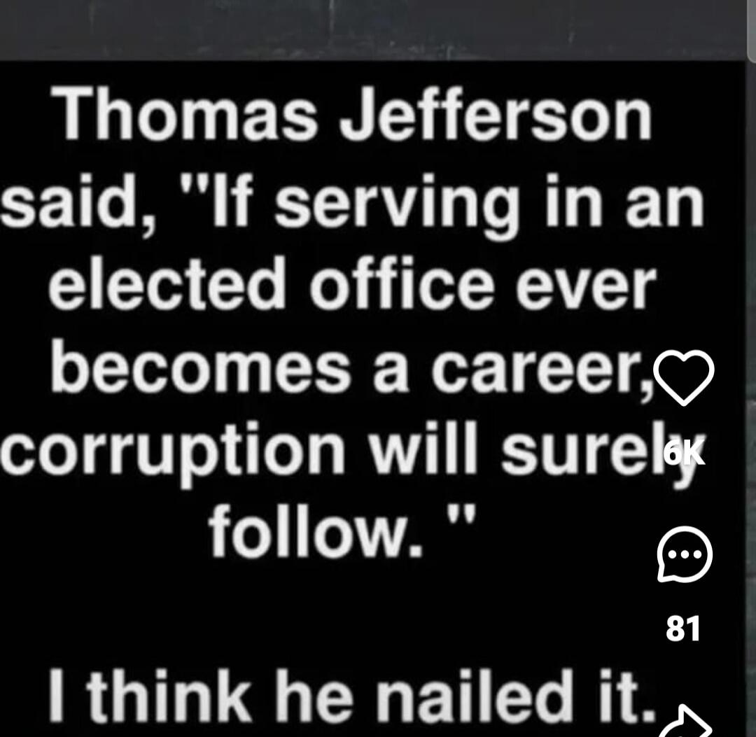 Thomas Jefferson said, 