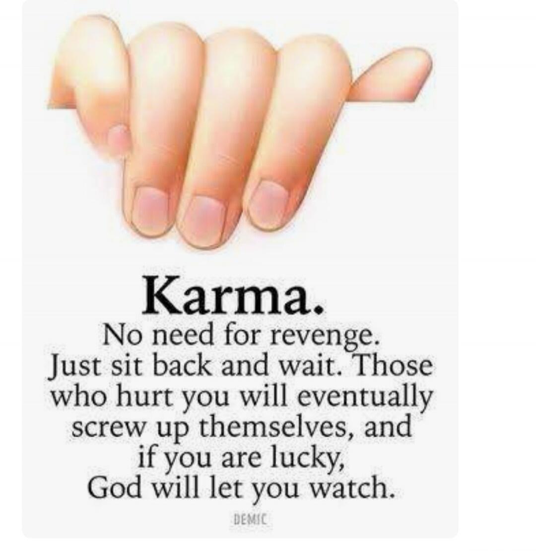 Karma. No need for revenge. Just sit back and wait. Those who hurt you will eventually screw up themselves, and if you are lucky, God will let you watch. DEMIC