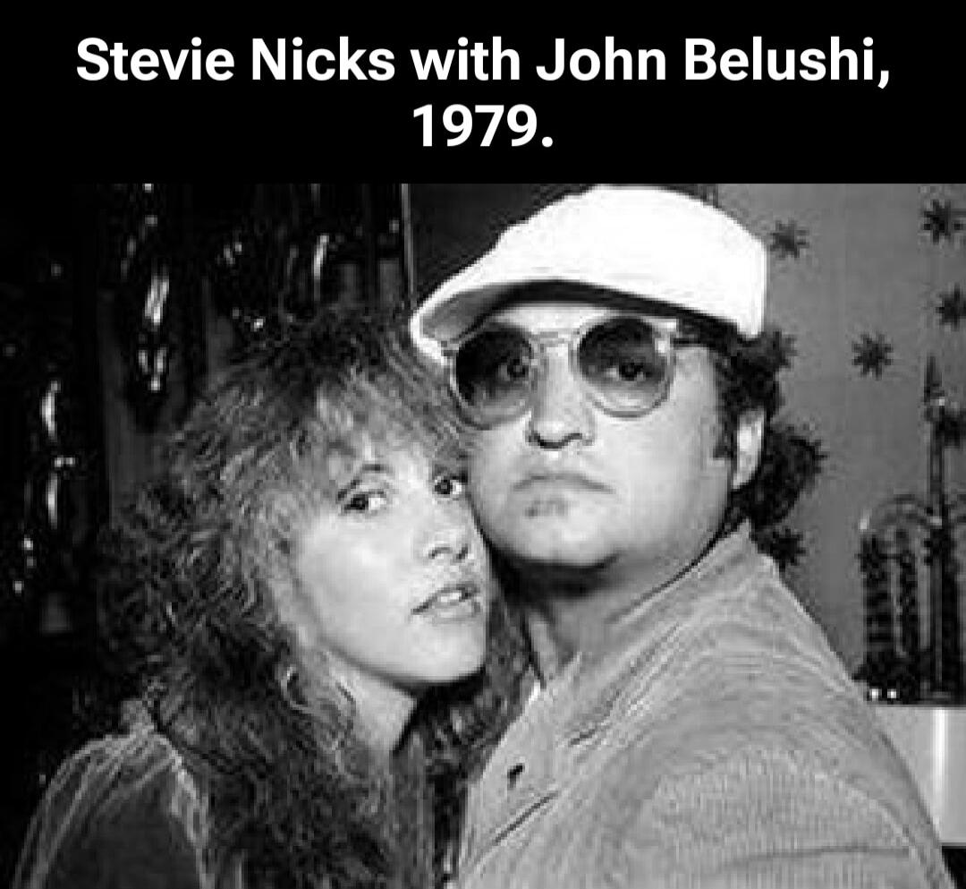 Stevie Nicks with John Belushi, 1979.