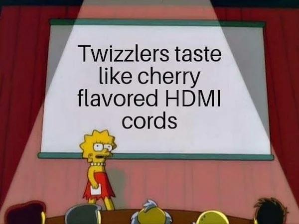 Twizzlers taste like cherry i flavored HDMI cords