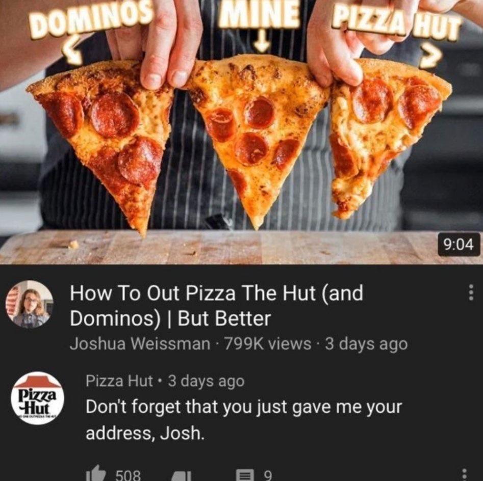 How To Out Pizza The Hut and o Dominos But Better Joshua Weissman 799K views 3 days ago Pizza Hut 3 days ago Dont forget that you just gave me your address Josh w08