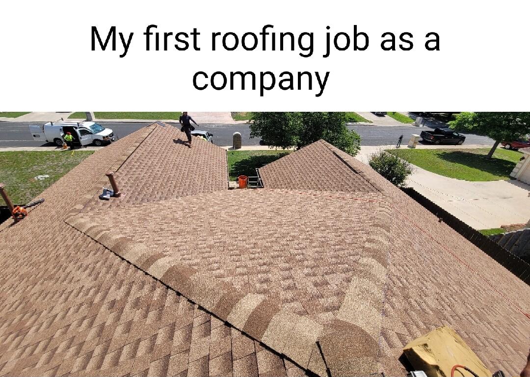 My first roofing job as a company