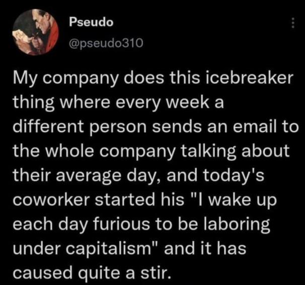 Pseudo SN e oXe 0 YA elelnao 10 e oTER d sTSHIeTTo 1 1 T thing where every week a e T A o LT Lo g ST o T ERTo WTo T R o the whole company talking about LGV T LW VAR Tole R elo EVAS ele o T4 T e Ta Yo M o TSR RVVET R o ETelaWe EYA Vg oIVISH o oSN EY oYY g1 o T3 Tale ST Tol 111 no Tale Nidl s S caused quite a stir