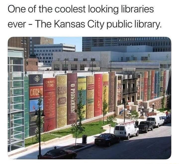 One of the coolest looking libraries ever The Kansas City public library