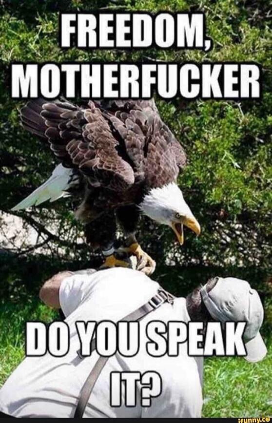FREEDOM, MOTHERFUCKER DO YOU SPEAK IT?