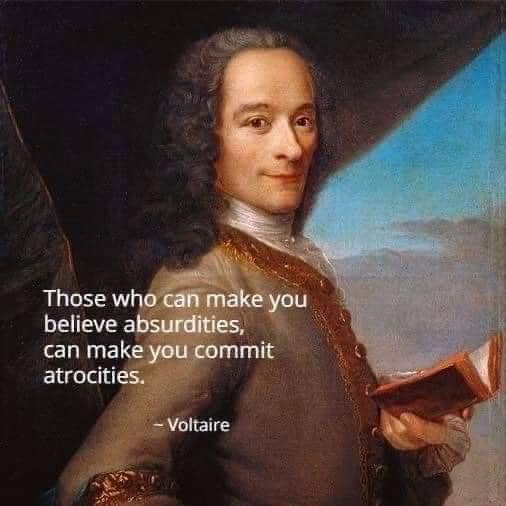 Those whosm believe ab can make you commit Elegeleiil CH Voltaire