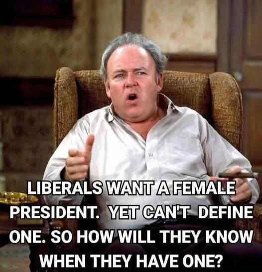 LIBERALS WANT A FEMALE PRESIDENT. YET CAN'T DEFINE ONE. SO HOW WILL THEY KNOW WHEN THEY HAVE ONE?