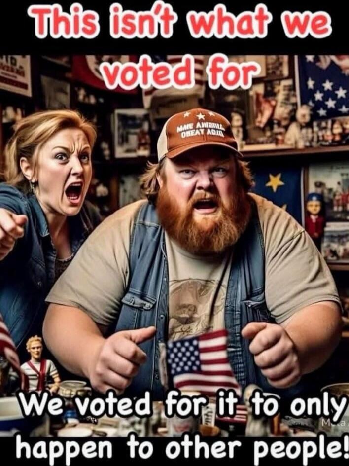 This isn't what we voted for We voted for it to only happen to other people!