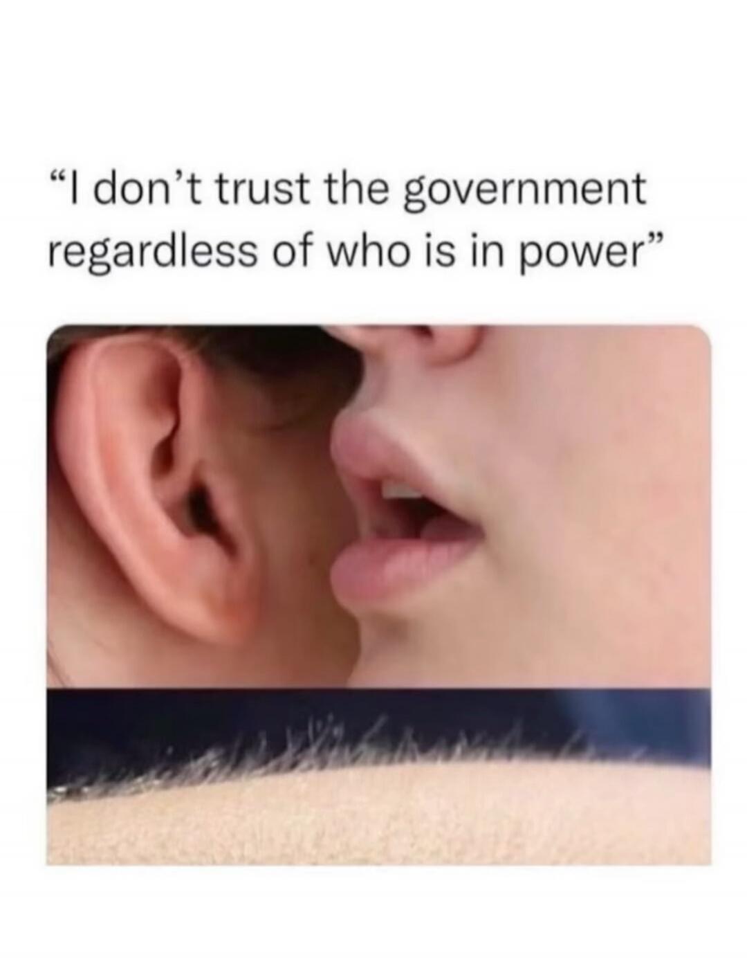“I don't trust the government regardless of who is in power”