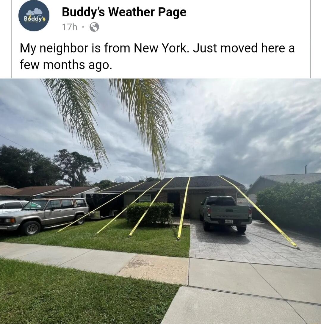 Buddys Weather Page My neighbor is from New York Just moved here a few months ago