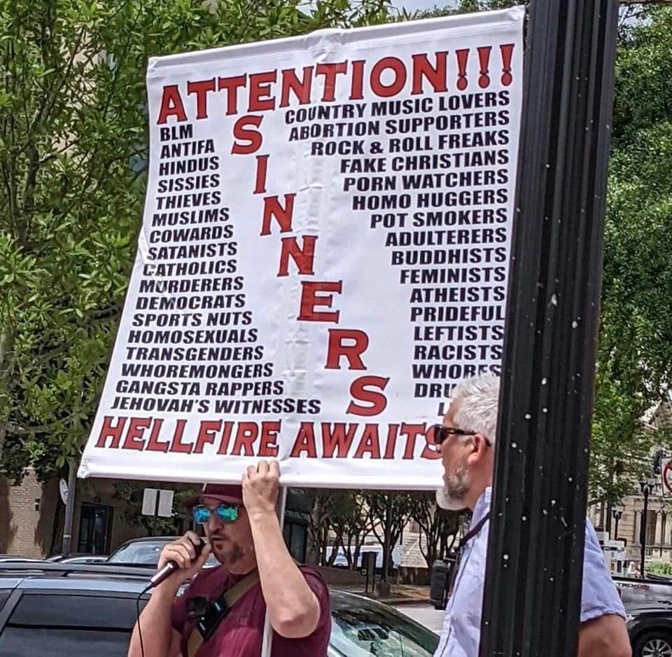 1ONII COUNTRY MUSIC LOVERS B CORTION SUPPORTERS e ROCK 2 ROLL FREAKS HINDYS FAKE CHRISTIANS Shess PORN WATCHERS s IMS HOMO HUGGERS s N0 swoens e et AT KAMSTII RAPPERS HOVAHS WITNESSES