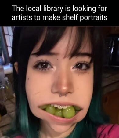 The local library is looking for artists to make shelf portraits