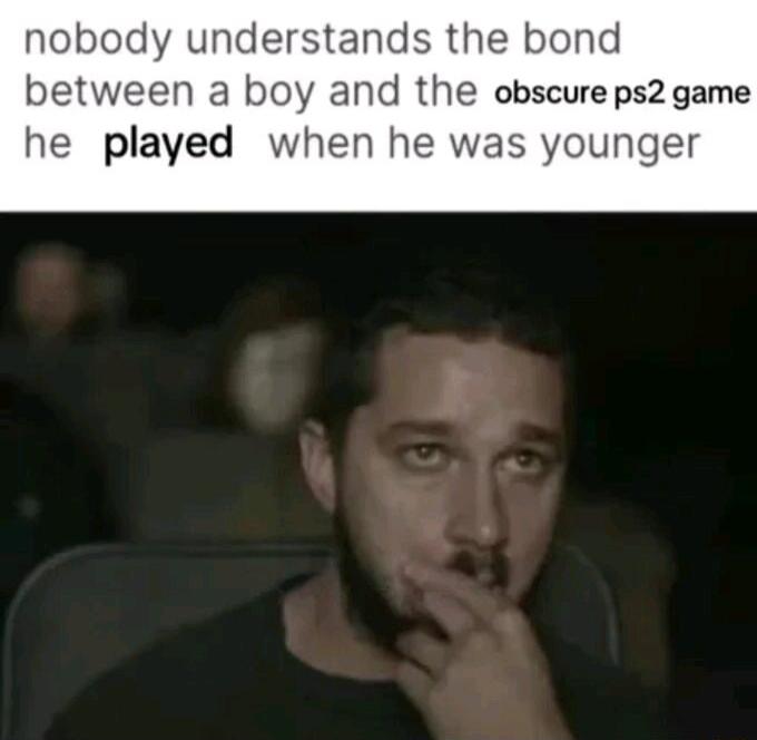 nobody understands the bond between a boy and the obscure ps2 game he played when he was younger