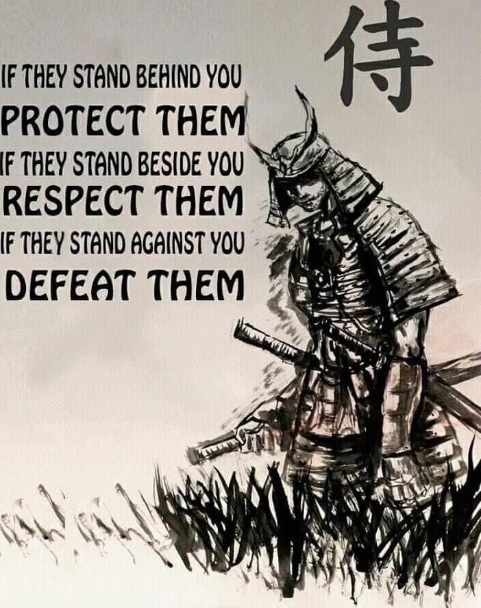 IF THEY STAND BEHIND YOU PROTECT THEM F THEY STAND BESIDE YOU RESPECT THEM F THEY STAND AGAINST YOU